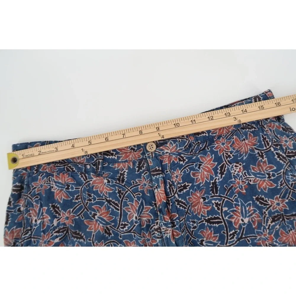 Faherty Shorts‎ Mens 32 Navy Printed Cotton Floral Print Casual Chino